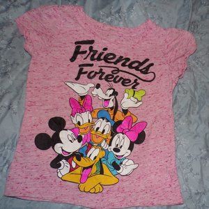 Disney girls friends forever Mickey Mouse and gang tee shirt Sz. 3T pink